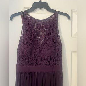 Adrianna Papell floor length dark purple gown